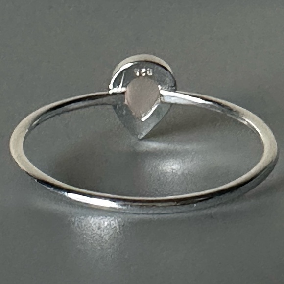 Sterling Silver Rose Quartz Dainty Ring - Picture 6 of 11